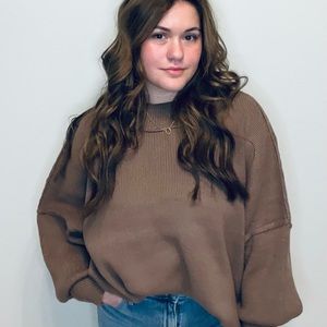 Women’s Zenana oversized comfy sweater in Mocha